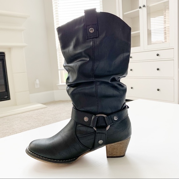 Refresh Black Cowboy Boot - Picture 3 of 9